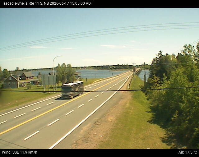 Web Cam image of Tracadie-Sheila (NB Highway 11)