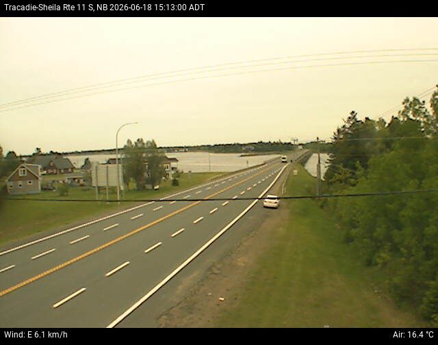 Web Cam image of Tracadie-Sheila (NB Highway 11)