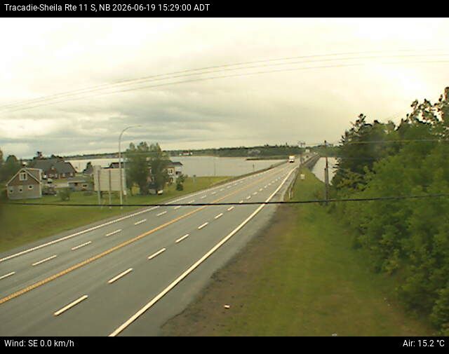 Web Cam image of Tracadie-Sheila (NB Highway 11)
