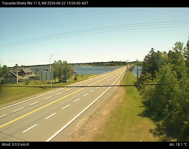 Web Cam image of Tracadie-Sheila (NB Highway 11)