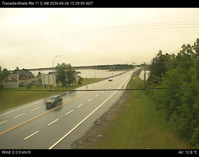 Web Cam image of Tracadie-Sheila (NB Highway 11)