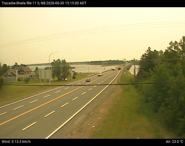 Web Cam image of Tracadie-Sheila (NB Highway 11)