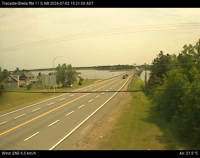 Web Cam image of Tracadie-Sheila (NB Highway 11)