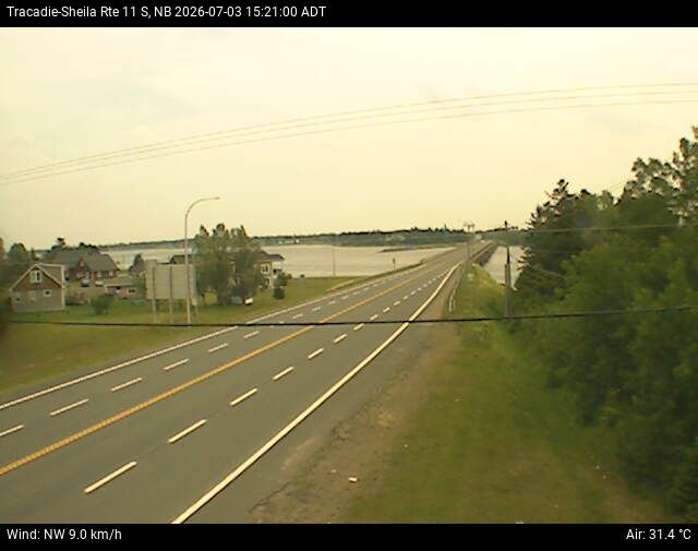 Web Cam image of Tracadie-Sheila (NB Highway 11)