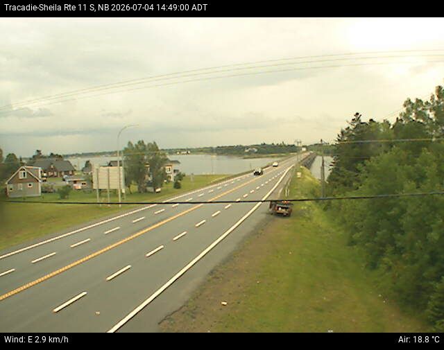 Web Cam image of Tracadie-Sheila (NB Highway 11)
