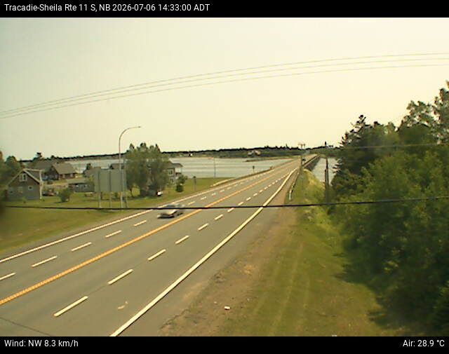 Web Cam image of Tracadie-Sheila (NB Highway 11)