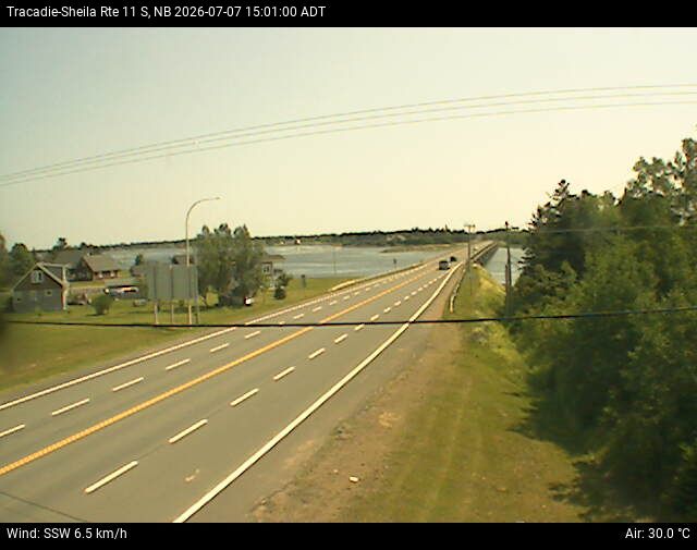 Web Cam image of Tracadie-Sheila (NB Highway 11)