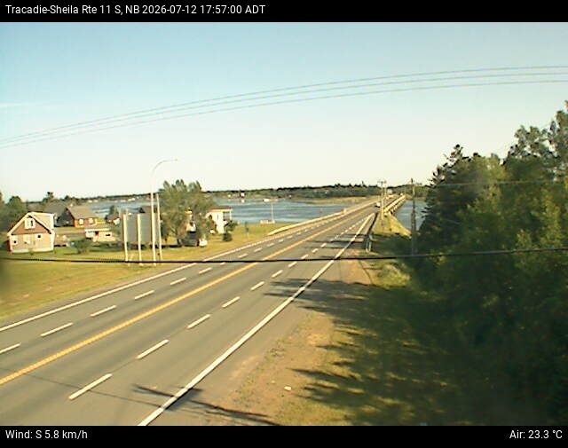 Web Cam image of Tracadie-Sheila (NB Highway 11)