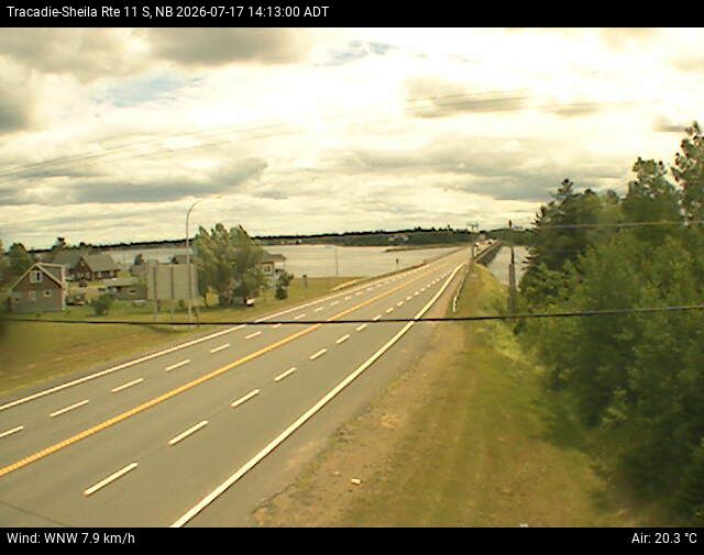 Web Cam image of Tracadie-Sheila (NB Highway 11)