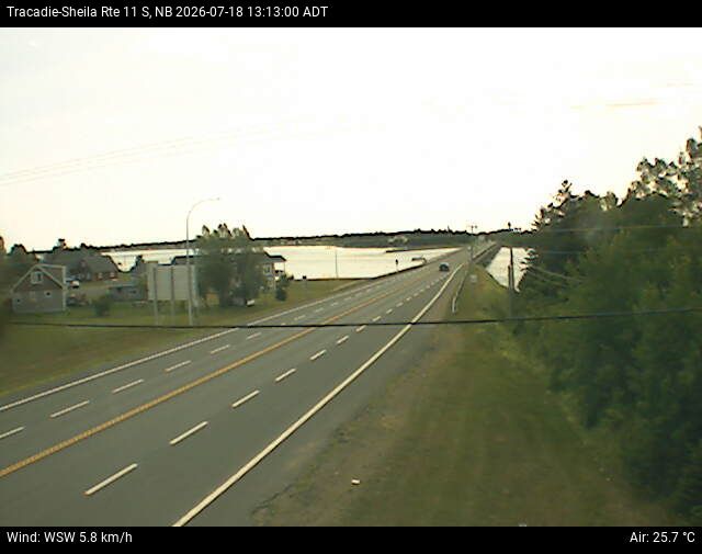 Web Cam image of Tracadie-Sheila (NB Highway 11)