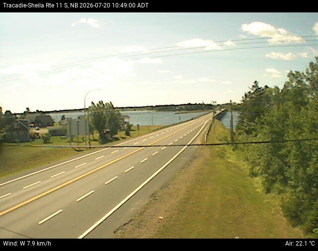 Web Cam image of Tracadie-Sheila (NB Highway 11)