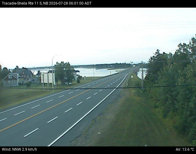 Web Cam image of Tracadie-Sheila (NB Highway 11)