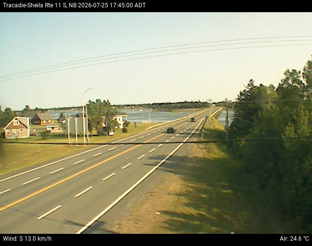 Web Cam image of Tracadie-Sheila (NB Highway 11)