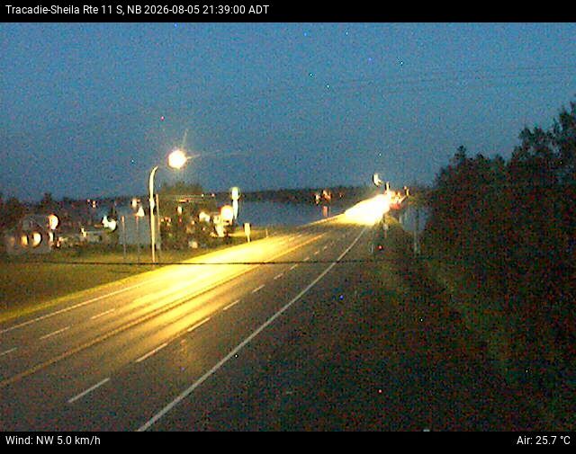 Web Cam image of Tracadie-Sheila (NB Highway 11)