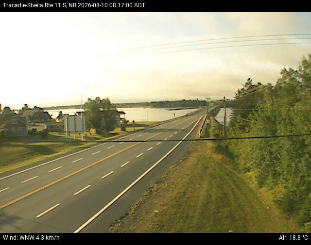 Web Cam image of Tracadie-Sheila (NB Highway 11)