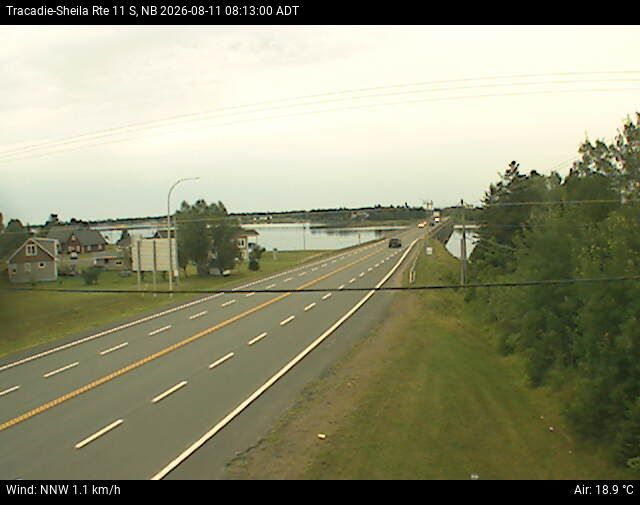 Web Cam image of Tracadie-Sheila (NB Highway 11)