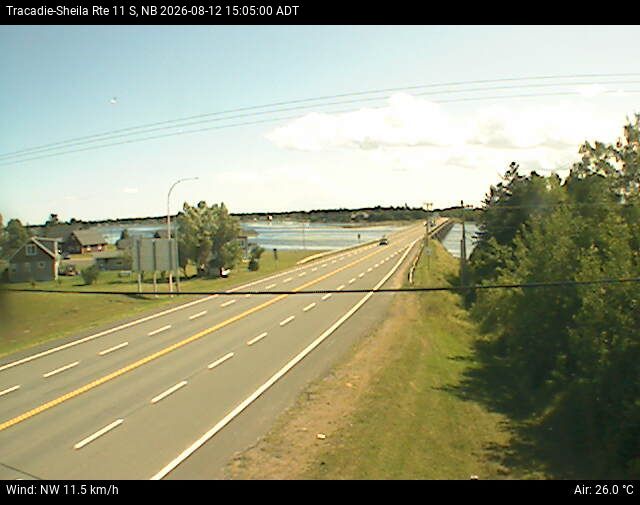 Web Cam image of Tracadie-Sheila (NB Highway 11)
