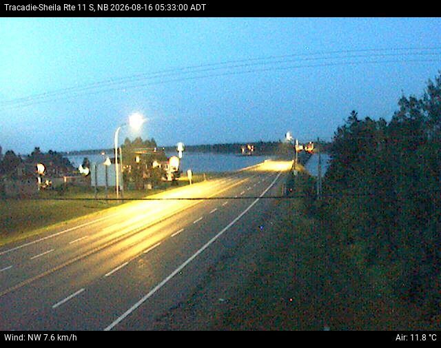Web Cam image of Tracadie-Sheila (NB Highway 11)
