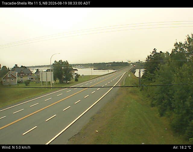 Web Cam image of Tracadie-Sheila (NB Highway 11)