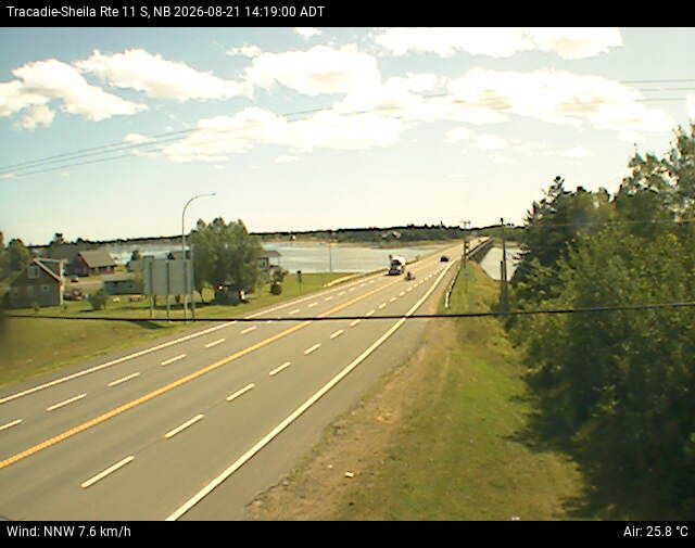Web Cam image of Tracadie-Sheila (NB Highway 11)