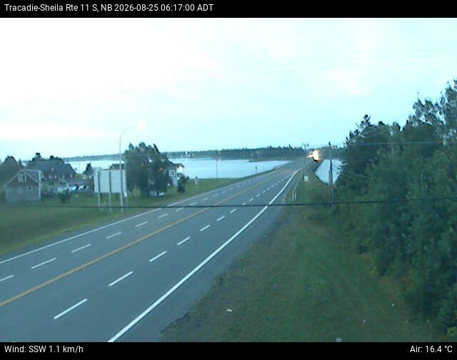 Web Cam image of Tracadie-Sheila (NB Highway 11)