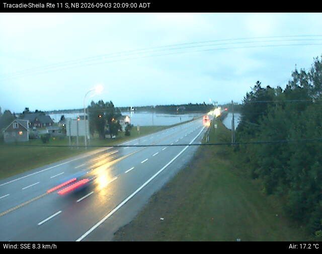 Web Cam image of Tracadie-Sheila (NB Highway 11)