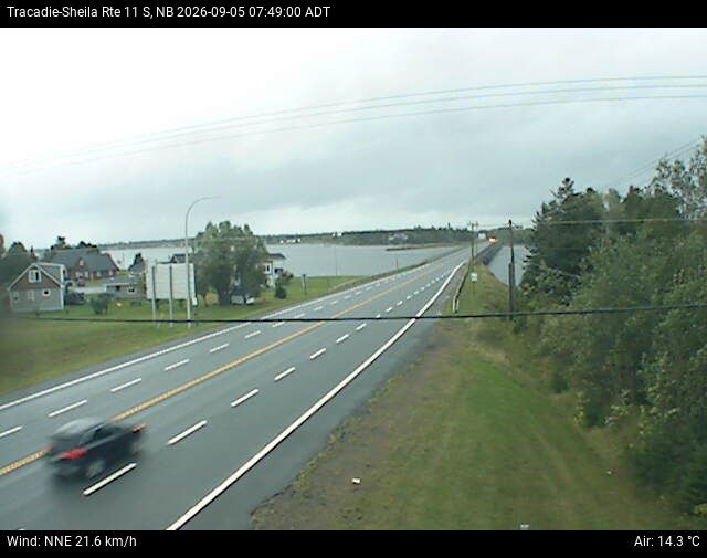 Web Cam image of Tracadie-Sheila (NB Highway 11)