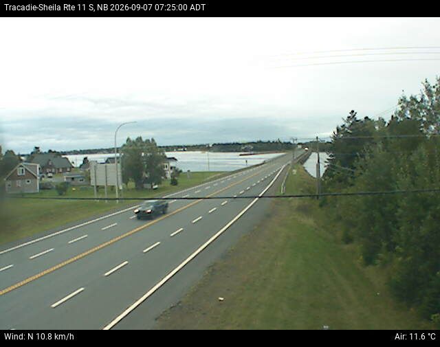 Web Cam image of Tracadie-Sheila (NB Highway 11)