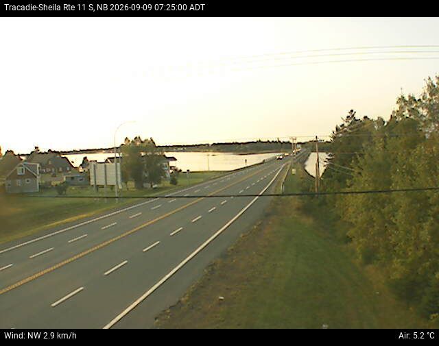 Web Cam image of Tracadie-Sheila (NB Highway 11)