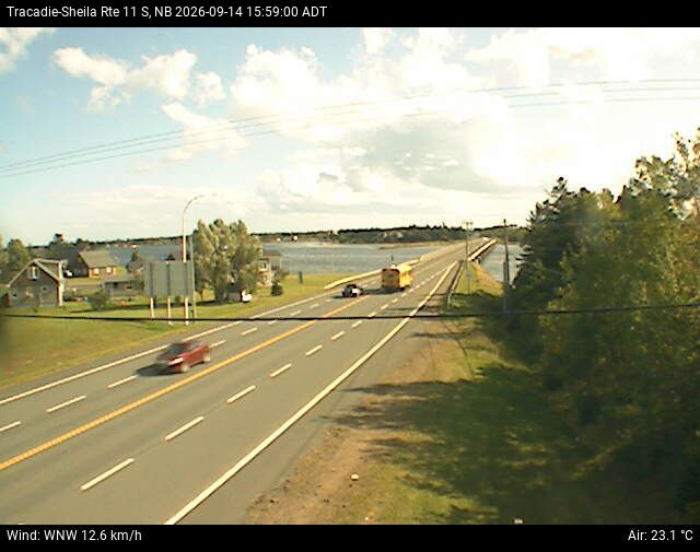 Web Cam image of Tracadie-Sheila (NB Highway 11)