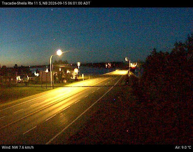 Web Cam image of Tracadie-Sheila (NB Highway 11)