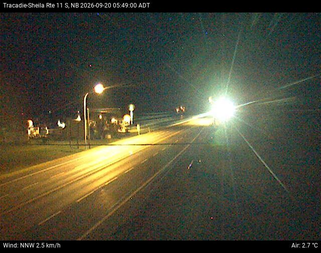 Web Cam image of Tracadie-Sheila (NB Highway 11)