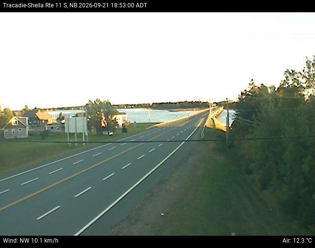 Web Cam image of Tracadie-Sheila (NB Highway 11)