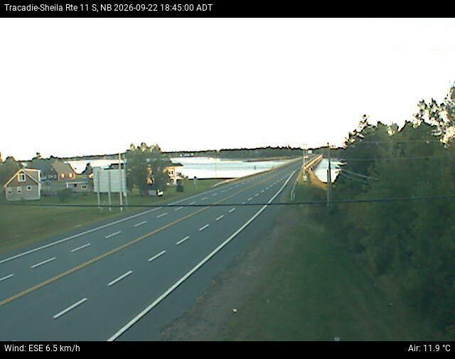 Web Cam image of Tracadie-Sheila (NB Highway 11)