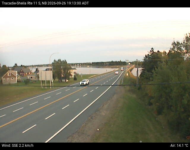 Web Cam image of Tracadie-Sheila (NB Highway 11)