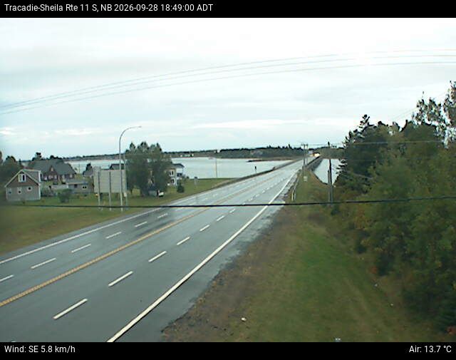 Web Cam image of Tracadie-Sheila (NB Highway 11)