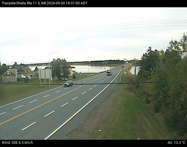 Web Cam image of Tracadie-Sheila (NB Highway 11)