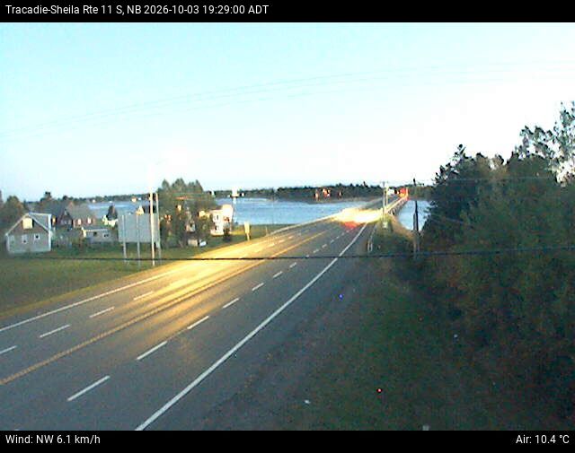 Web Cam image of Tracadie-Sheila (NB Highway 11)