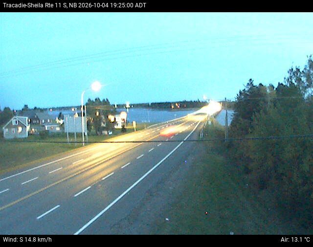 Web Cam image of Tracadie-Sheila (NB Highway 11)