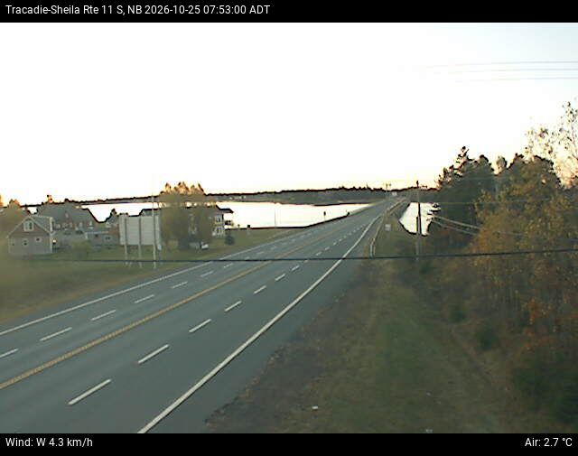 Web Cam image of Tracadie-Sheila (NB Highway 11)
