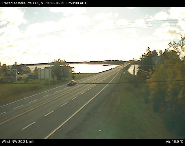 Web Cam image of Tracadie-Sheila (NB Highway 11)