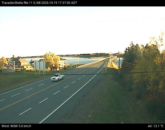 Web Cam image of Tracadie-Sheila (NB Highway 11)