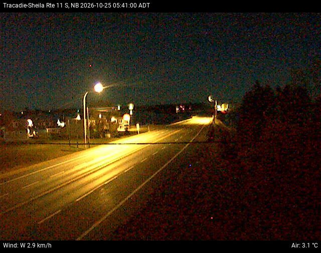 Web Cam image of Tracadie-Sheila (NB Highway 11)