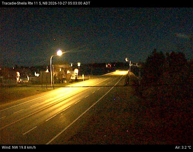Web Cam image of Tracadie-Sheila (NB Highway 11)