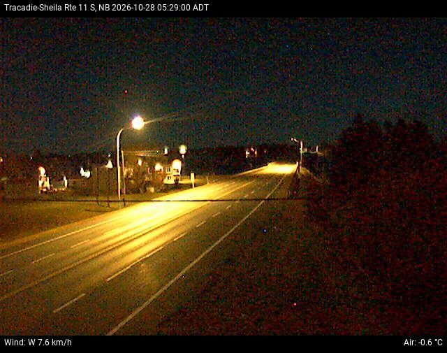 Web Cam image of Tracadie-Sheila (NB Highway 11)