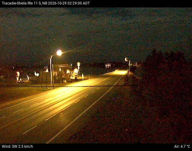 Web Cam image of Tracadie-Sheila (NB Highway 11)