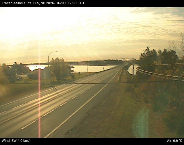 Web Cam image of Tracadie-Sheila (NB Highway 11)