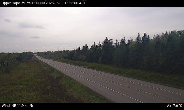 Web Cam image of Upper Cape Road (NB Highway 16)