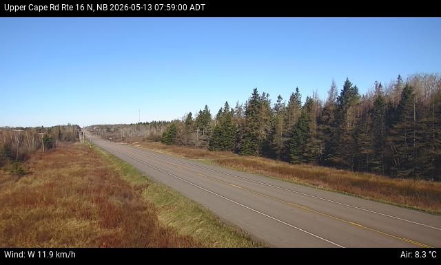 Web Cam image of Upper Cape Road (NB Highway 16)