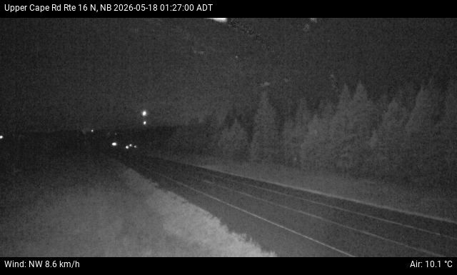 Web Cam image of Upper Cape Road (NB Highway 16)